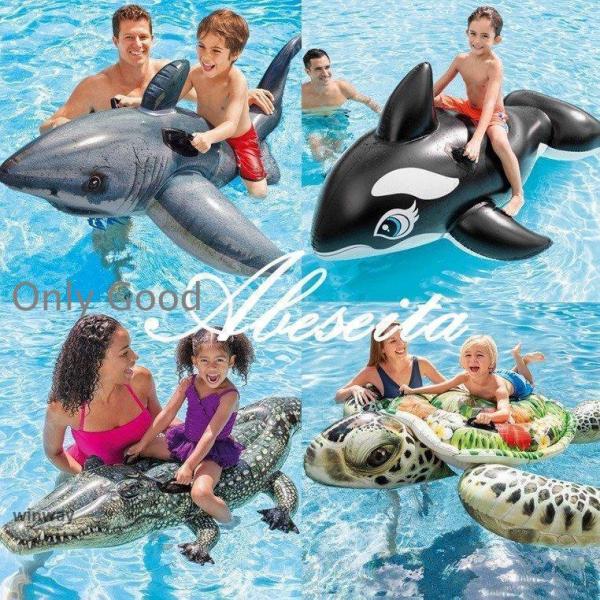 浮き輪 大人用 子供 フロート サメ ワニ イルカ シャチ カメ 大型 オシャレ 海 水遊び 夏  ...
