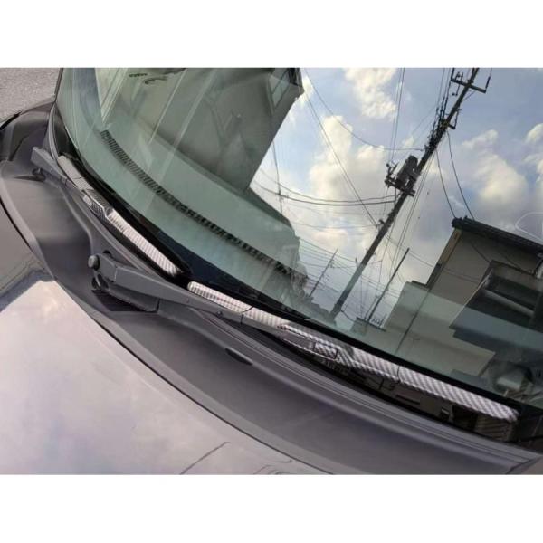 左右(2本セット) 交換タイプ  カーボン ルック ゴム 一体型 フロント エアロワイパー 日産 G...