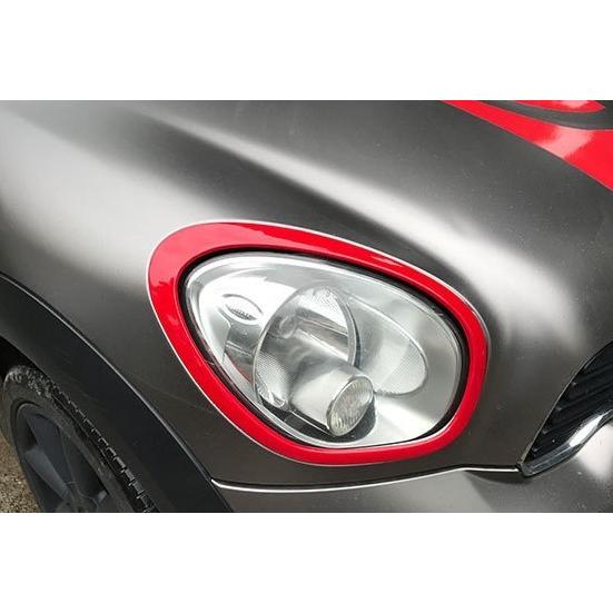 憧れ仕様に♪ BMW MINI ヘッドライト リング ガーニッシュ ミニ R60 クロスオーバー ワ...