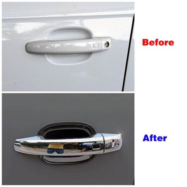 鏡面仕上げ♪ メッキ ドアハンドル カバー アウディ Q5 Q5ハイブリッド SQ5 2.0TSFI...