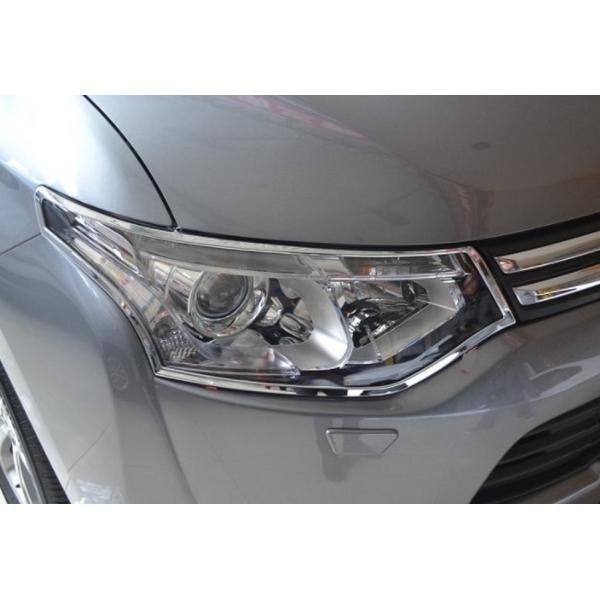 鏡面仕上げ♪ メッキ ヘッドライト ヘッドランプ リング アウトランダーPHEV GG2W E G ...