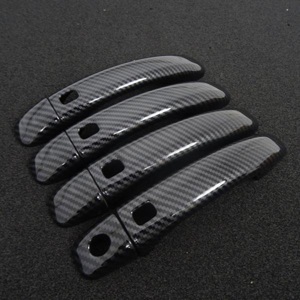 スポーティ全開♪ カーボン ルック ドアハンドル カバー アウディ Q5 Q5ハイブリッド SQ5 ...
