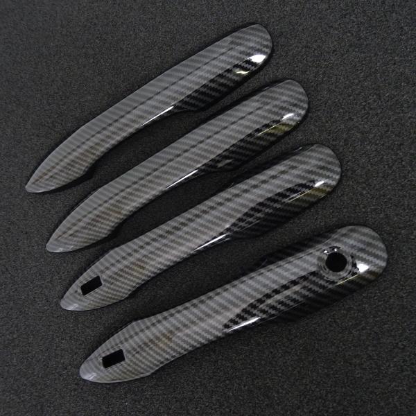 スポーティ全開♪ カーボン ルック ドアハンドル カバー プリウス 50系 ZVW50 ZVW51 ...