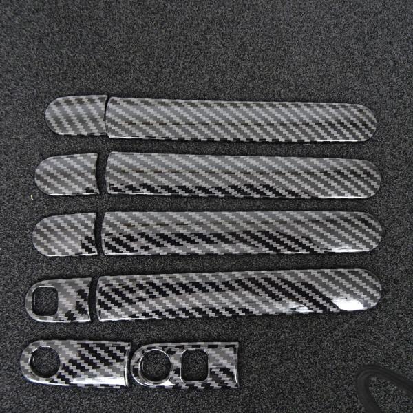 スポーティ全開♪ カーボン ルック ドアハンドル カバー 日産 ルークス ML21S E G Gリミ...