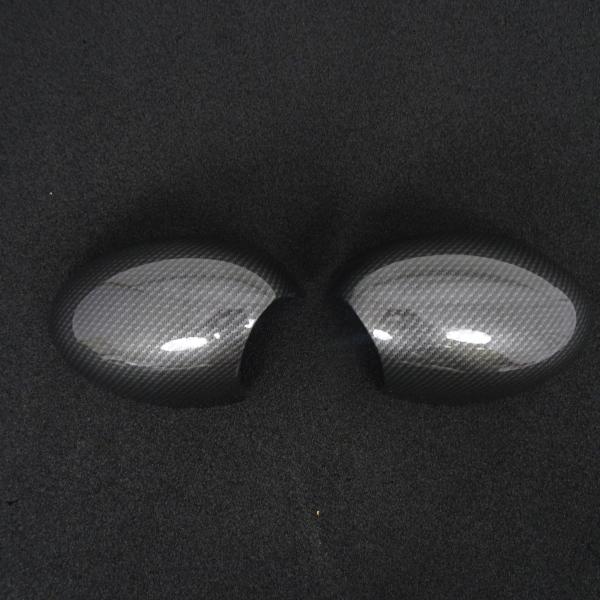 スポーティ全開♪ カーボン ルック ドアミラー カバー ミニ BMW MINI R50 R53 ワン...