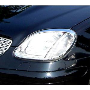 メルセデス ベンツ メッキ ヘッドライト ヘッドランプ リング R170 SLK230 SLK320...