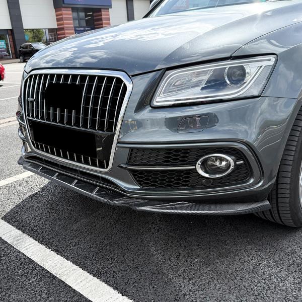 スポーティ全開♪ カーボン ルック フロントバンパー リップ スポイラー アウディ Q5 2.0TF...