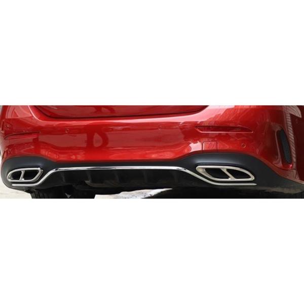 メルセデス ベンツ AMGルック 4本出しルック メッキ マフラー カバー R172 SLC180 ...