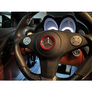 トムさま専用】メルセデスベンツC200(W202)の本革(黒)純正ステアリング