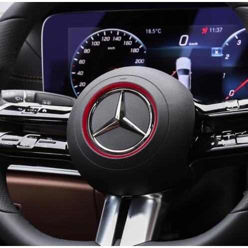 デザイン性UP♪ メルセデス ベンツ レッド ステアリング エンブレム リング R232 SL43 ...