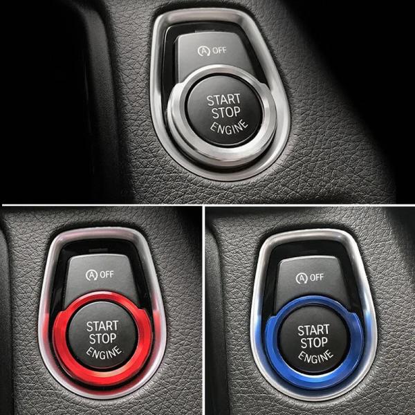 デザイン性UP♪ BMW エンジンスターター リング 青 F30 318i 320i 320d 32...