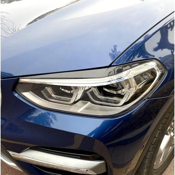 スポーティ全開♪ BMW カーボン ルック アイライン ヘッド X3 G01 xDrive 20d ...