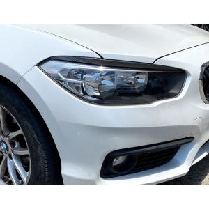 スポーティ全開♪ BMW カーボン ルック アイライン ヘッドライト ガーニッシュ F20 118i...