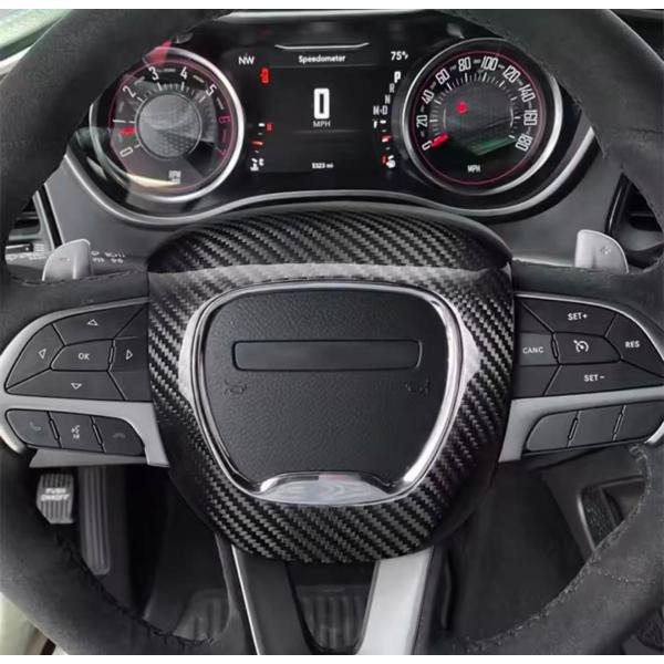 スポーティ全開♪ カーボン ルック ステアリング パネル カバー ダッジ デュランゴ V6 V8 S...