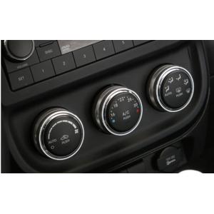 デザイン性UP♪ シルバー エアコン ダイヤル カバー ダッジ アベンジャー JSD27 SXT ベ...