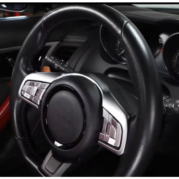 高品格♪  ジャガー サテンシルバー ステアリング カバー XE SE ピュア プレステージ R-ス...