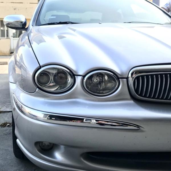 ジャガー メッキ ヘッドライト ヘッドランプ リング Ｘタイプ 2.0 2.5 V6 スポーツ SE...