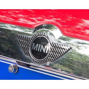 スポーティ全開♪ BMW MINI カーボン ルック リア エンブレム カバー ミニ R61 ペース...