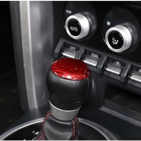 高品質♪ リアル ドライ レッド カーボン シフトノブ カバー BRZ ZC6 RA R S レーシ...