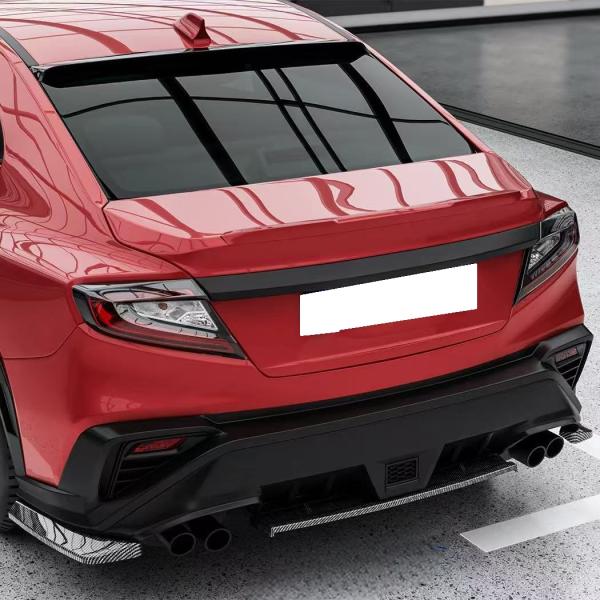 スポーティ全開♪ スバル カーボン ルック リアディフューザー カナード WRX SX4 VBH G...
