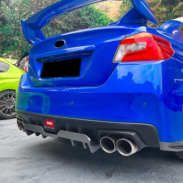 スポーティ全開♪ カーボン ルック リアディフューザー スバル WRX STI VAB STI タイ...