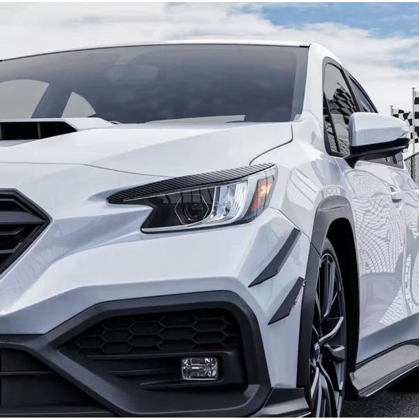 スポーティ全開♪ カーボン ルック アイライン ヘッドライト ヘッドランプ ガーニッシュ スバル W...