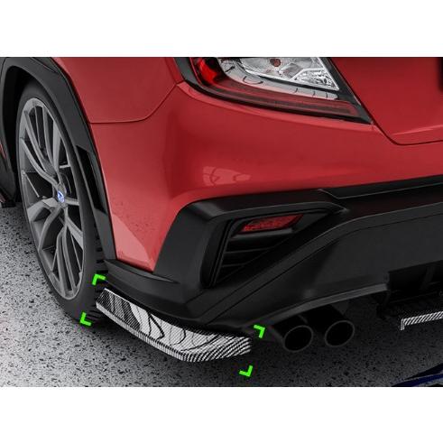 スポーティ全開♪ カーボン ルック リアバンパー カナード スバル WRX S4 VBH GT-H ...