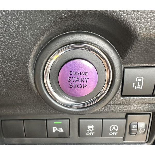 デザイン性UP♪ エンジン スターター スイッチ カバー 紫 ワゴンRカスタムZ MH55S MH9...