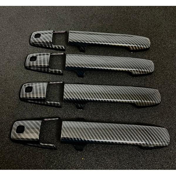 スポーティ全開♪ カーボン ルック ドアハンドル カバー ワゴンRスマイル MX91S ハイブリッド...