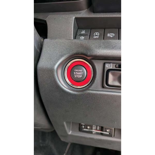 デザイン性UP♪ エンジン スターター スイッチ リング 赤 ワゴンR MH34S MH44S FA...