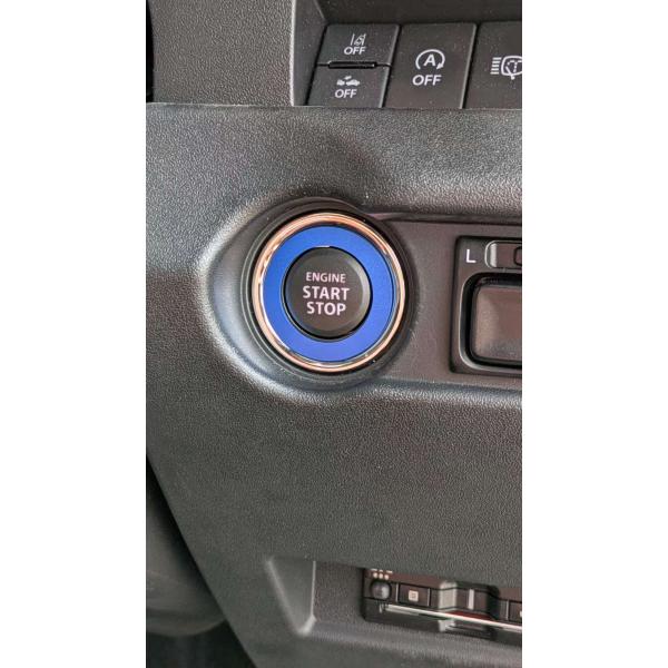 デザイン性UP♪ エンジン スターター スイッチ リング 青 ワゴンRカスタムZ MH55S MH9...