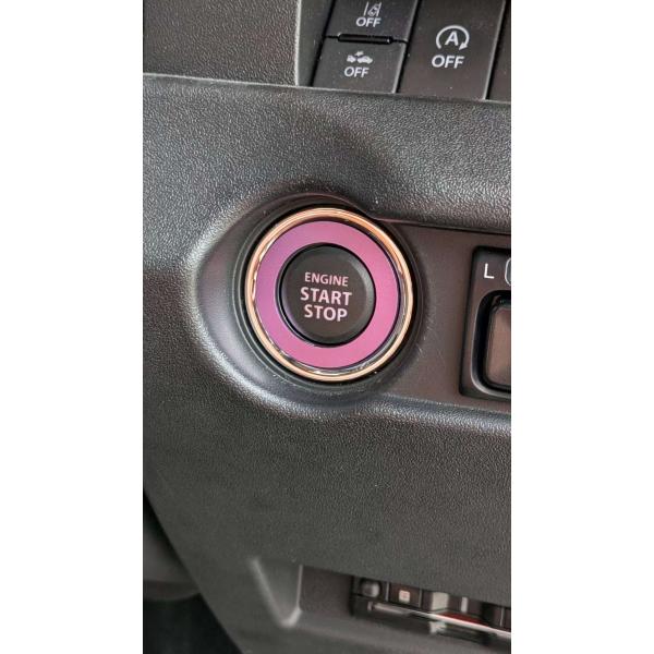 デザイン性UP♪ エンジン スターター スイッチ リング 紫 ワゴンR MH23S FA FX FX...