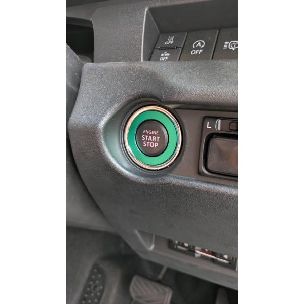 デザイン性UP♪ エンジン スターター スイッチ リング 緑 ワゴンR MH35S MH55S MH...