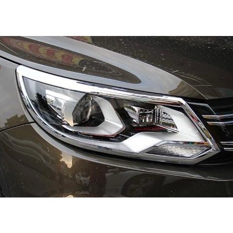 フォルクスワーゲン メッキ ヘッドライト ヘッドランプ リング ティグアン 5NC TSI 2.0T...