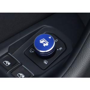 デザイン性UP♪ ブルー ドアミラー スイッチ カバー ゴルフ トゥーラン TSI Rライン トレン...