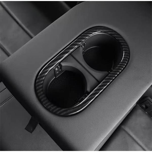 スポーティ全開♪ カーボン ルック リアドリンクホルダー パネル カバー T-ROC Tーロック T...
