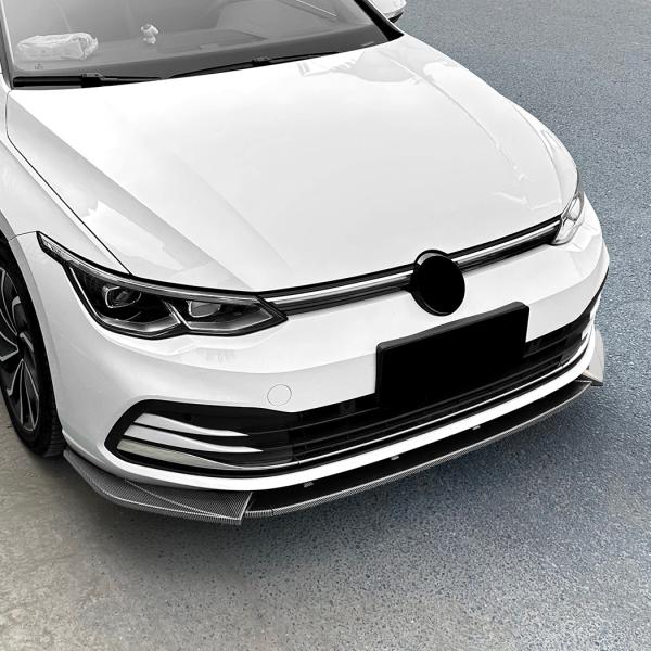 スポーティ全開♪ カーボン ルック フロントバンパーリップ スポイラー ゴルフ 8 VIII eTS...