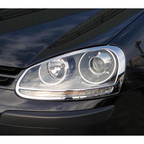 フォルクスワーゲン メッキ ヘッドランプ ヘッドライト リング ガーニッシュ ゴルフ V 5 GT ...