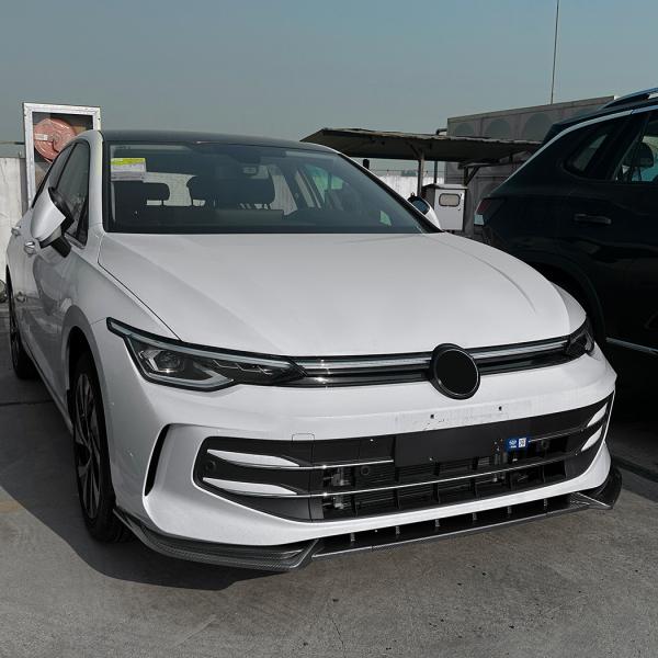 スポーティ全開♪ カーボン ルック フロントバンパー リップ スポイラー ゴルフ8 ゴルフヴァリアン...