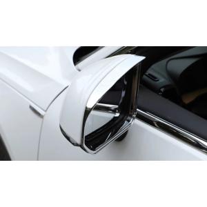 鏡面仕上げ♪ メッキ ドアミラー バイザー リング ボルボ XC40リチャージ プラスシングル アル...