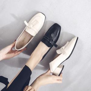 ビジネスシューズ美脚通気性太めヒールピンヒール