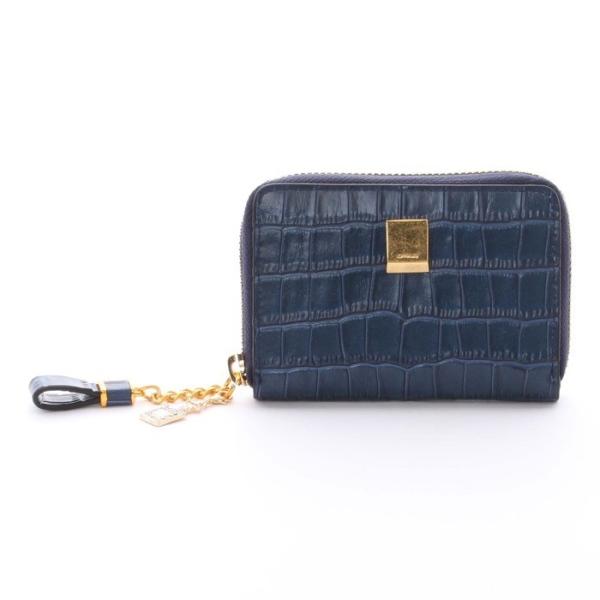 OMNIA オムニア 天然牛革 本革 レディース クロコダイル イエンカードケース 小銭入れ 名刺入...