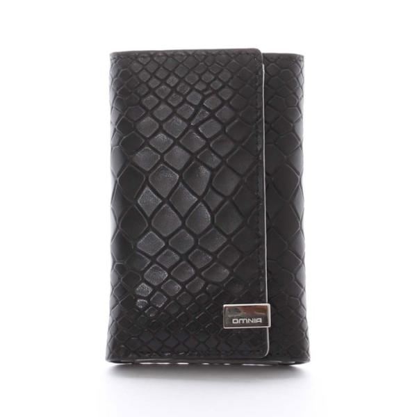 OMNIA オムニア 天然牛革 メンズ クロコダイル キーケース キーホルダー キー財布 本革