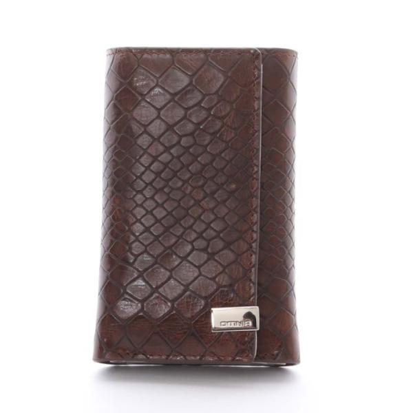 OMNIA オムニア 天然牛革 メンズ クロコダイル キーケース キーホルダー キー財布 本革
