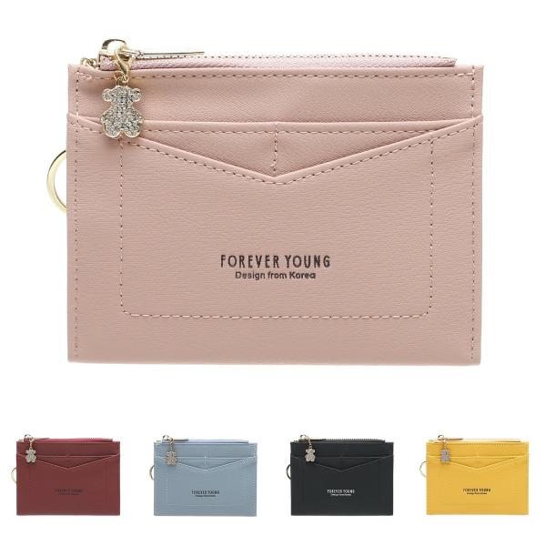 Forever young フォーエバーヤング シンプル ゴールド ロゴ ミニ財布 カードケース コ...