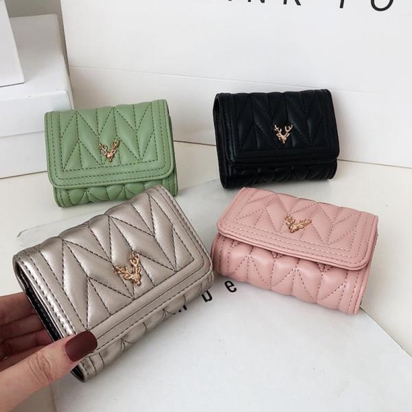 財布 合成皮革 二つ折り 2つ折り キルティング カード入れ 韓国 カードケース 使いやすい 小さめ...