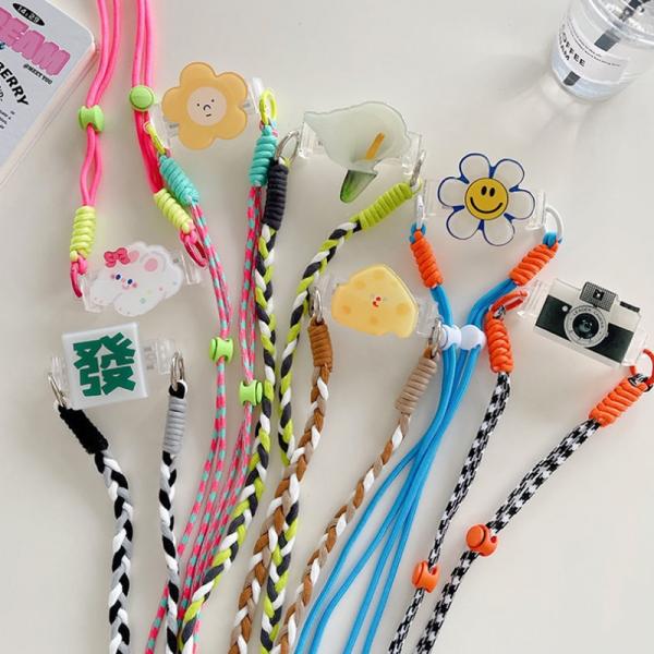 ショルダーストラップ 韓国 スマホショルダー ネックストラップ モチーフ 肩掛け カスタム 紛失防止...