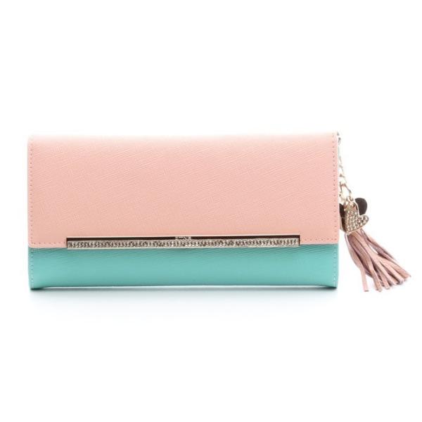 OMNIA オムニア 3つ折り 長財布 本革 サイフ レディース かぶせ さいふ 三つ折り