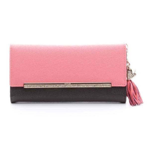 OMNIA オムニア 3つ折り 長財布 本革 サイフ レディース かぶせ さいふ 三つ折り