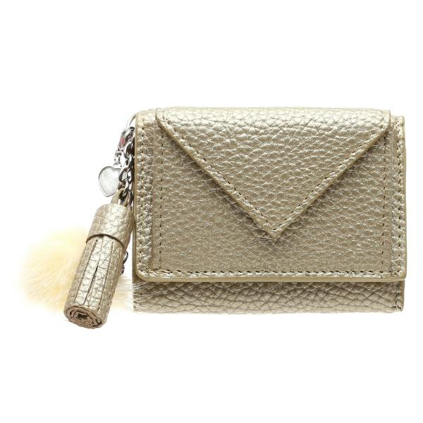 OMNIA オムニア レター型 ミニ財布 3つ折り 本革 レディース 小銭入れ カード入れ only...